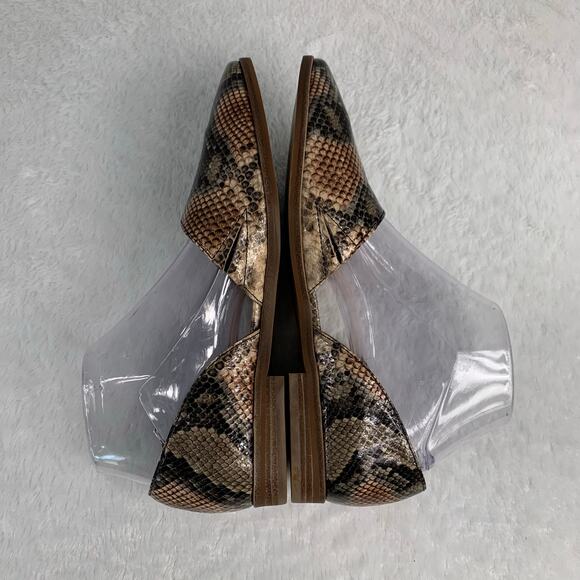 Madewell Women's Marisa d' Orsay Snake Embossed Leather Size 8 - Picture 6 of 9